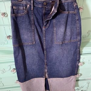 Simply Vera Wang Blue Denim Pencil Skirt